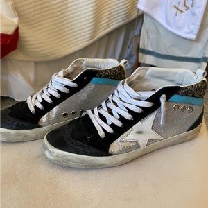 Silver Sequin Golden Goose Midstar!! size 37